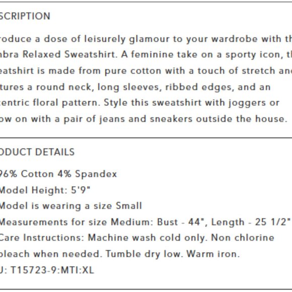 Johnny Was "The Janie" Favorite Sweatshirt | Small - Picture 7 of 7